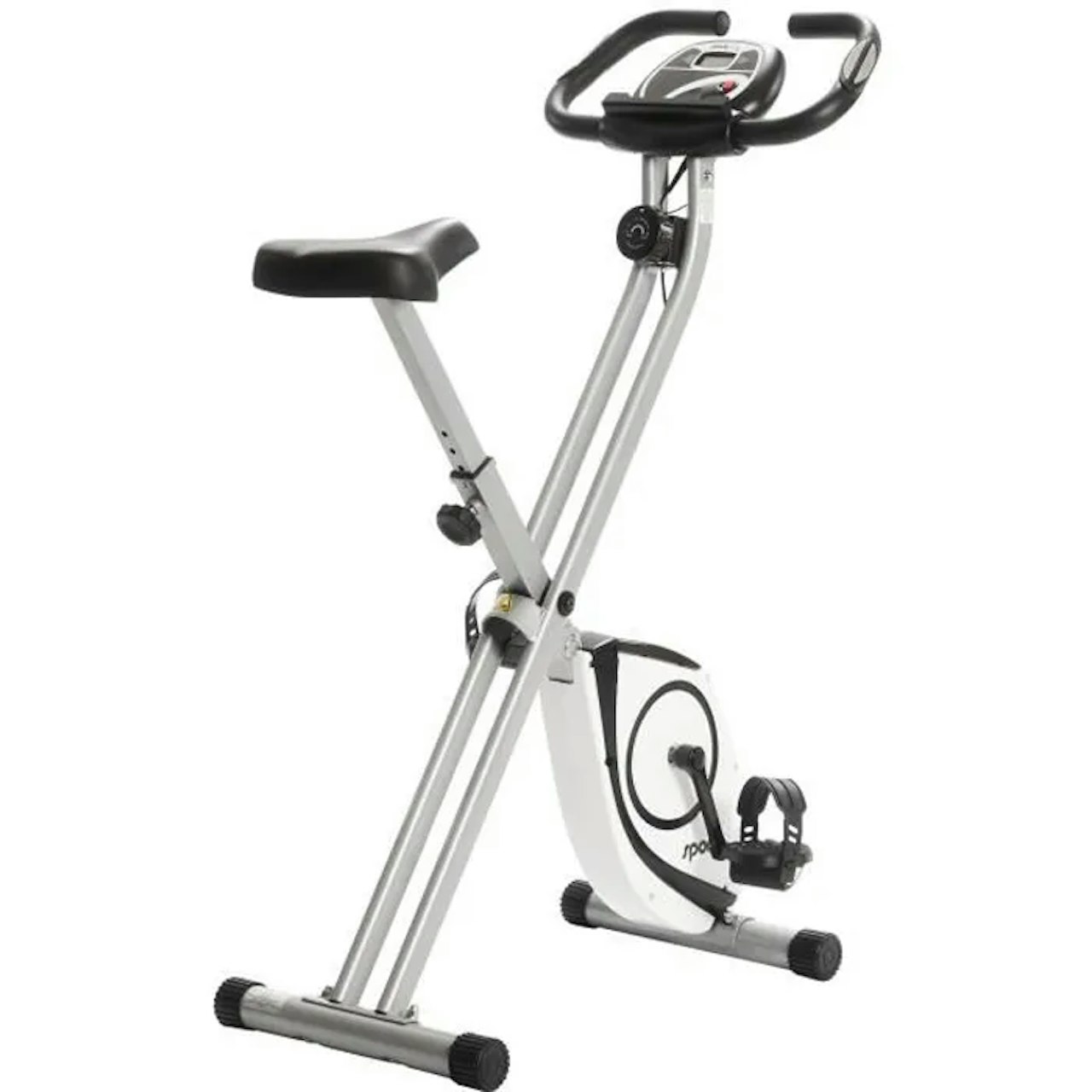 Vélo d'Appartement Pliable - SportPlus, SP-HT-1002, ultra compact, 8 Niveaux de Résistance, Capteurs de Pouls intégrés.  (ref:sport36:1colis) Produit non testés Vendu en l’état sans garantie