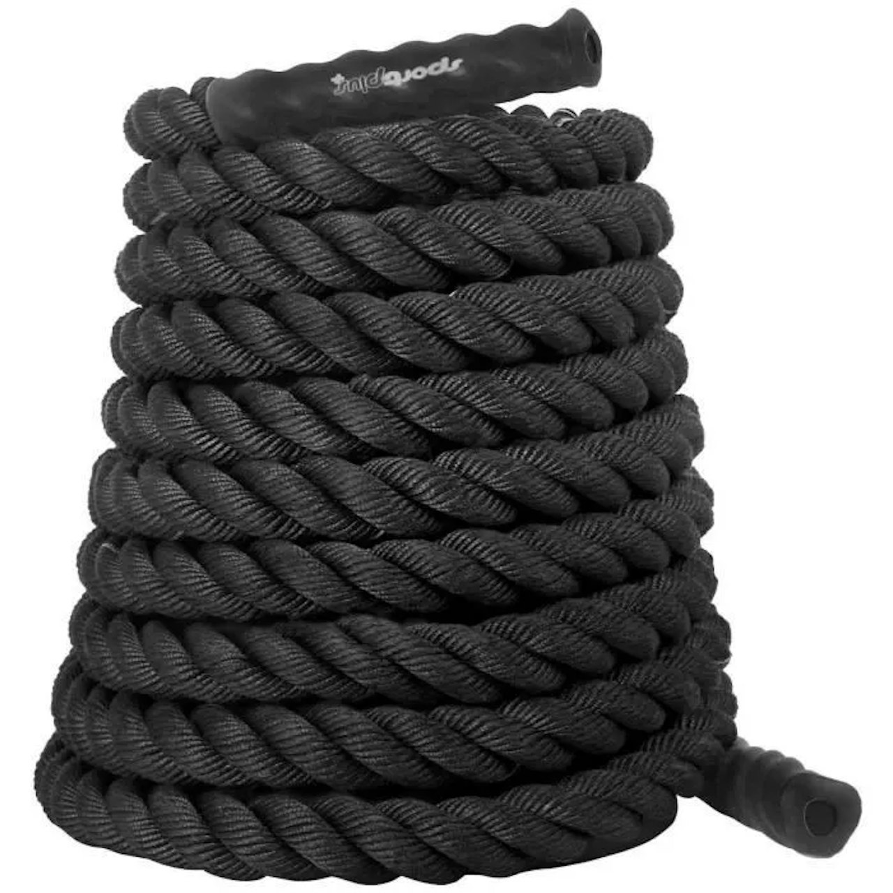 1Corde ondulatoire - SportPlus, parfait pour Crossfit, l'endurance et la force musculaire, Battle rope [9Meter + Schwarz]   (ref:sport30/1 colis) Produit non testés Vendu en l’état sans garantie