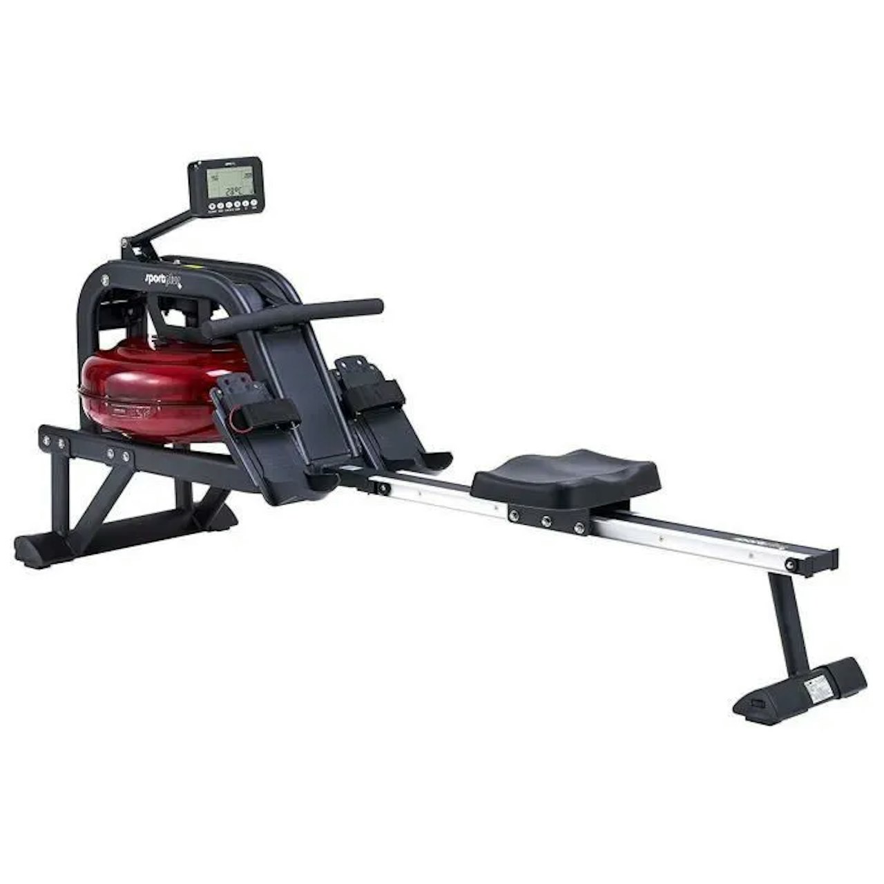 1 Rameur Turbine à Eau - SportPlus, SP-MR-011, Pliable, 8 Niveaux de résistance, Silencieux, Siège avec roulement à Billes (ref:sport22 / 1 colis ) Produit non testés Vendu en l’état sans garantie