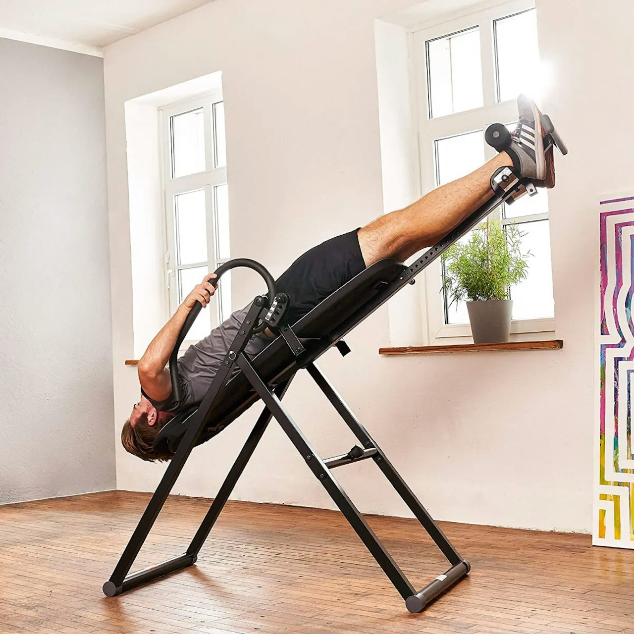 1 Table d'inversion/Gravity Trainer - SportPlus SP-INV-010-B, avec système Perfect Balance (ref: sport 13/ 1 colis) Produit non testés Vendu en l’état sans garantie