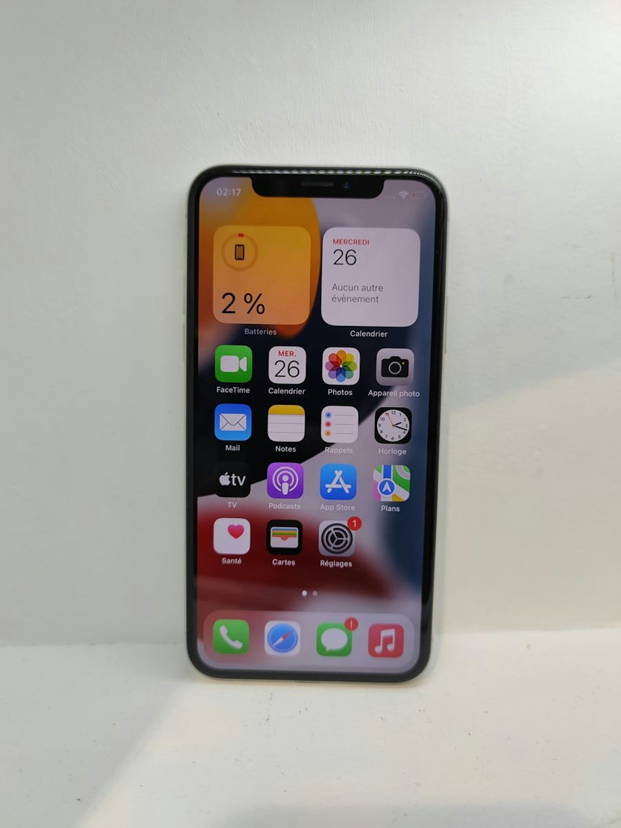 APPLE IPHONE X 64 GO SILVER Fonctionnel Vendu en l’état sans garantie